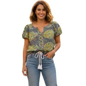 Floral Print Women's Top 100% cotton size medium